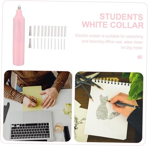 Eraser for Students Fine Detail Sketch Drawing Tool Smooth Control Art Eraser in Pink Safe Material School Stationery Gift in Saudi Arabia