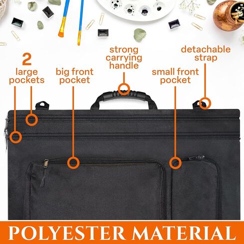 Art Portfolio Case 20x26 – Waterproof Artist Carrying Bag with Shoulder Strap, Lightweight Drawing Folder & Large Storage Portfolio for Sketches, Paintings, and Posters in Saudi Arabia