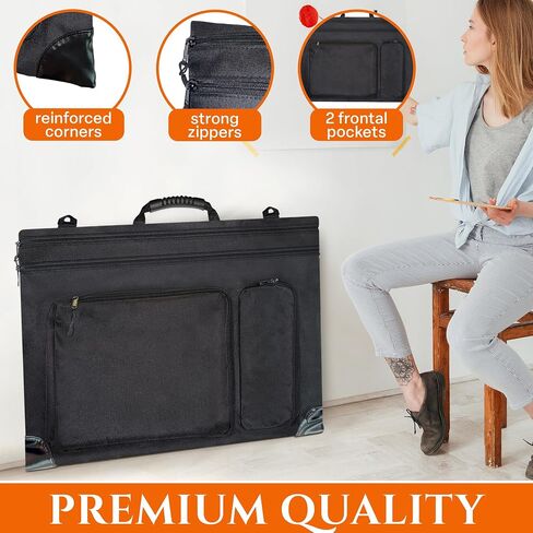 Art Portfolio Case 20x26 – Waterproof Artist Carrying Bag with Shoulder Strap, Lightweight Drawing Folder & Large Storage Portfolio for Sketches, Paintings, and Posters in Saudi Arabia