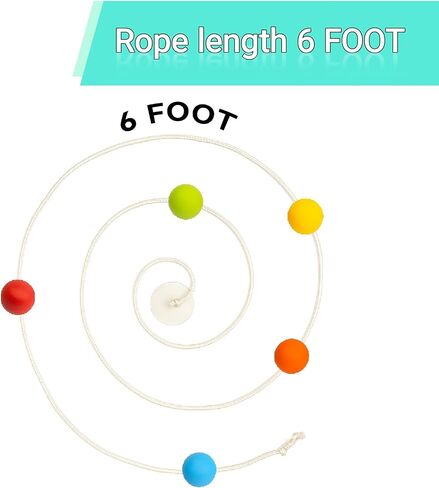 6 Foot with 5 Beads Vision Convergence Training - Convergence Insufficiency Tool - Train Vision, Athletic Performance, and More!, White in Saudi Arabia