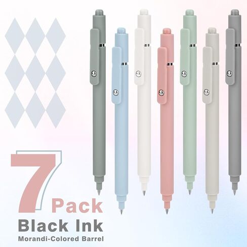 Donse Gel Pens: 7 PCS 0.5mm Quick Dry Black Ink Point Point Smooth Write Assics - سلسلة راقية في المكاتب المدرسية لوازم عيد الميلاد هدايا للنساء للرجال ممرضة مدرس in Kuwait