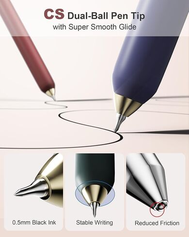 SUNEE Gel Pens, 6 Pack 0.5mm Pens Fine Point Smooth Writing Pens with Quick-Dry Black Ink, Cute Aesthetic School Office Note-Taking Pens for Journaling - Morandi in Saudi Arabia