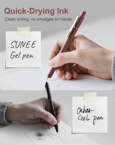 SUNEE Gel Pens, 6 Pack 0.5mm Pens Fine Point Smooth Writing Pens with Quick-Dry Black Ink, Cute Aesthetic School Office Note-Taking Pens for Journaling - Morandi in Saudi Arabia