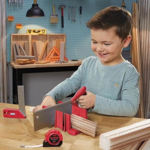 Little Tikes Creative Construction Measure & Cut Set with 5 Accessories, Pretend Play Construction Set, for Boys and Girls Ages 3+ Years in Kuwait