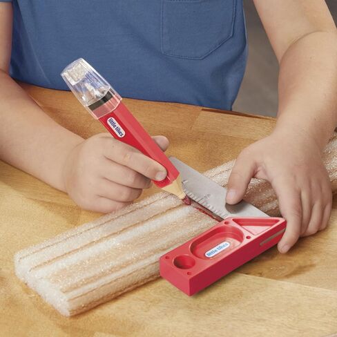 Little Tikes Creative Construction Measure & Cut Set with 5 Accessories, Pretend Play Construction Set, for Boys and Girls Ages 3+ Years in Kuwait