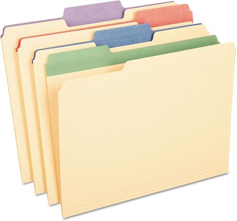 Pendaflex 84101 Color Tab Bolders ، LTR ، 1/3 CUT ، 11PT ، 225 SHT CAP ، 50/BX ، MLA in Saudi Arabia