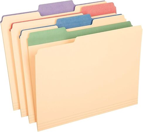 Pendaflex 84101 Color Tab Bolders ، LTR ، 1/3 CUT ، 11PT ، 225 SHT CAP ، 50/BX ، MLA in Saudi Arabia