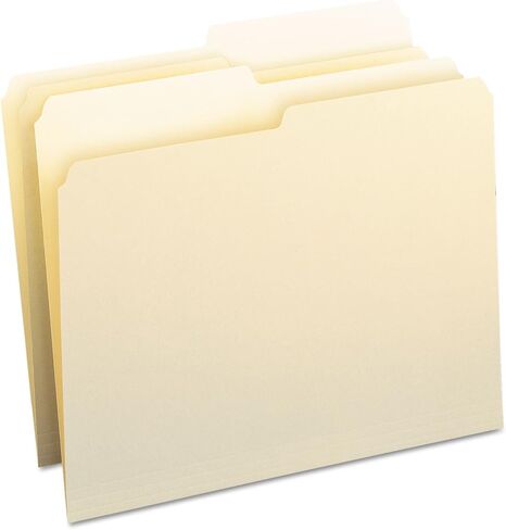 Smead 10320 File Folders 1/2 Cut One-Ply Top Tab Letter Manila 100/Box in Saudi Arabia
