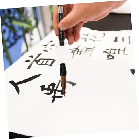 فرشاة الصينية الصينية ، 3pcs Lang Hair Brush فرش نصية منتظمة فرش Kanji Art Brushes Sumi-e فرشاة الطالب الخطط الدعوي في كتابة فرشاة حبر حبر حبر الصيني in Kuwait