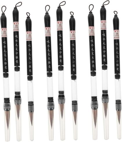 فرشاة الصينية الصينية ، 3pcs Lang Hair Brush فرش نصية منتظمة فرش Kanji Art Brushes Sumi-e فرشاة الطالب الخطط الدعوي في كتابة فرشاة حبر حبر حبر الصيني in Kuwait