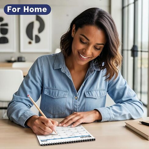 Dunwell 8x6" Small Standing Desk Calendar 2026 (Colorful), 4 Extra Months Sept - Dec 2025, Small Office Desktop Monthly Calendar for Early Planning & Organization, Compact Size for Workspace, Home in Kuwait