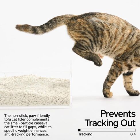 pidan Cassava Cat Litter with Tofu Litter clumping,Odor Control,Plant-Based Natural Ingredients,Ultra Absorbent and Fast Drying,Low Dust,Scented (5.3lb×2bags) in Kuwait