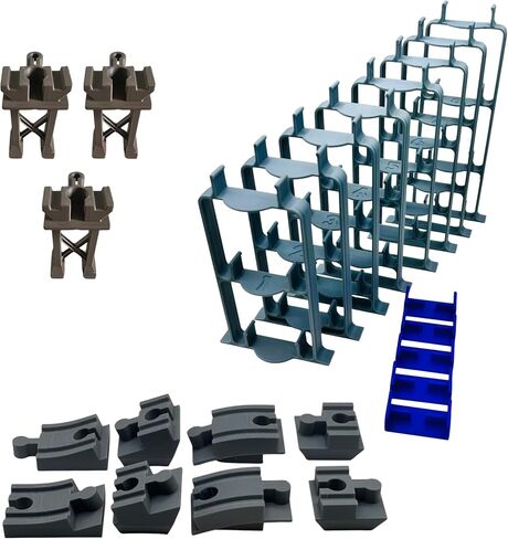مجموعة الدعم SPORAL Mountain 3 مستويات لمجموعات القطار الخشبية | متوافق مع Brio و Thomas و Hape و Ikea و Melissa و Doug (مجموعة دعم الجبال الحلزونية) in Kuwait