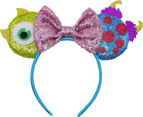 Monsters Mouse Ears Headband, Monsters Ears Halloween Ears Matching for Women Girls Parks Party Holiday Accessories in Saudi Arabia
