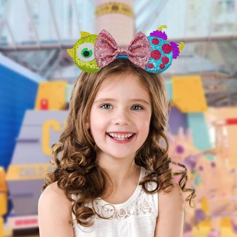 Monsters Mouse Ears Headband, Monsters Ears Halloween Ears Matching for Women Girls Parks Party Holiday Accessories in Saudi Arabia