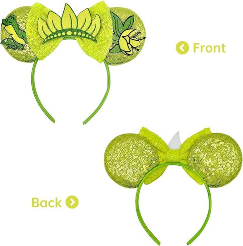 Princess Mouse Ears Headband, Frog Mouse Ears Matching for Women Girls Parks Party Holiday Accessories in Saudi Arabia
