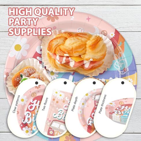 96pcs زخارف حفلة عيد ميلاد رائعة لوحات أعياد الميلاد بوهو وديكات أدوات المائدة المناديلة مجموعة ديزي ديزي زهرة قوس قزح بوهو من أجل استحمام الطفل. in Kuwait