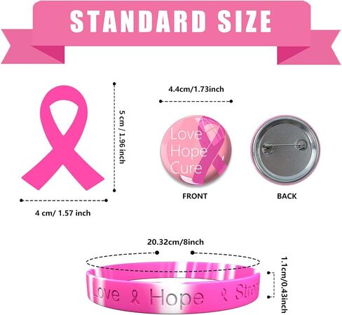 120 PCS Butterfly Cancer Awaysories for Survivers ، Support Inspirational Pink Ribbon Gifts for Pink Thief Compenaments Sports Sports in Saudi Arabia
