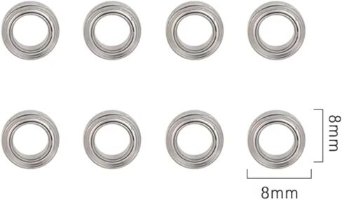 Compatible with LDRC AE86 A86 LD1801 LD1802 LD1803 LD1804 A01 A02 1/18 RC Car Upgrade Parts Accessories 8pcs Steering Cup Bearing RC Assortment in Saudi Arabia