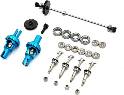 متوافق مع Wltoys 284131 284010 K979 K989 K999 P929 1/28 RC Car Parts Metal Drive Drive Driving Gear Bearing مجموعة RC (Silver) in Saudi Arabia