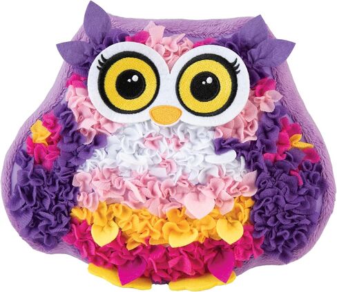 ORB PlushCraft DIY Purple Owl Pillow Crafting Kit - Mess Free Fabric by Number System and No Sewing Required - Perfect Arts and Crafts Project and Gift for Boys and Girls in Saudi Arabia