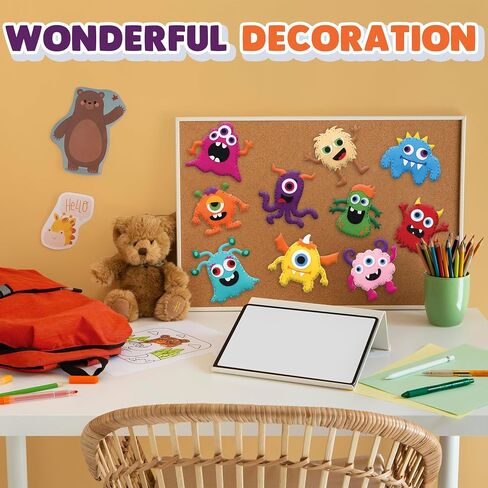 Halloween Monster Craft Sewing Kit for Kids - Sewing Craft Kit with 12 Monster Characters, 6 Child-Friendly Needles, 7 Thread Bundles, 1 Bag of Stuffing, and Scissors - Sewing Craft Ages 5 6 7 8 9 10+ in Saudi Arabia