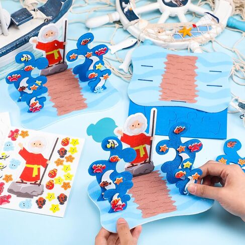 Jetec 24 Sets Parting of The Red Sea Floating Craft Kit Religious Crafts for Kids Christian Bible Crafts Religious Jesus Faith Gifts Classroom VBS Sunday School Church Activities in Saudi Arabia