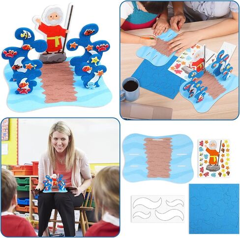Jetec 24 Sets Parting of The Red Sea Floating Craft Kit Religious Crafts for Kids Christian Bible Crafts Religious Jesus Faith Gifts Classroom VBS Sunday School Church Activities in Saudi Arabia
