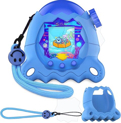 JCHPINE Silicone Cover Case for Tamagotchi Paradise Interactive Virtual Pet, Stand Up Case for Tamagotchi Paradise Digital Pet Screen Protector and Lanyard (Pink) in Kuwait