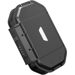 Portable Security Lock Box with Combination Lock, Waterproof Travel Safe Case with Steel Cable, Black. Box with Combination Ideal for Outdoors, Camping, Beach, dorms. in Saudi Arabia