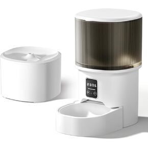 وحدة تغذية Cat التلقائية ، 4L Auto Cat Feeder موزع الطعام الجاف ، إمدادات طاقة ثنائية التغذية الكهربائية للحيوانات الأليفة ، وجبات مضغوطة قابلة للبرمجة 1-6 وجبات في اليوم ، 1-9 جزء in Kuwait