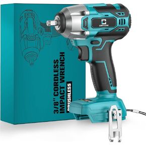 Cordless Impact Wrench 1/2" Hog Ring Compatible with Makita Battery, Max Torque 600ft lbs (810N.m), Brushless-Power Motor, Includes LED Work Light and Belt Clip (No Battery) in Kuwait