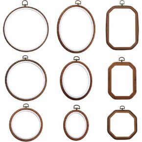 9 PCS مجموعة إطار غرزة عتيقة ، إطارات تطريز DIY ، تتميز بأشكال متنوعة مثل المستديرة ، البيضاوي ، مستطيل ، مثمن للفن المصنوع يدويًا وديكور المنزل in Kuwait