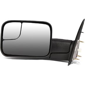 DNA Motoring TWM-012-T222-BK Pair of Manual Adjustment Flip Up Towing Side Mirrors Compatible With 02-08 Ram 1500/03-09 Ram 2500 3500, Black in Kuwait