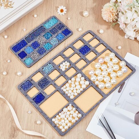 Benecreat 2pcs لوحة تصميم حبة ، Gray Love Hape Hat ، صينية حبة مع شبكات DIY منصات الديكور للمجوهرات الحرف الفنية صنع لوازم الديكور ، سميكة 8 ملم in Saudi Arabia