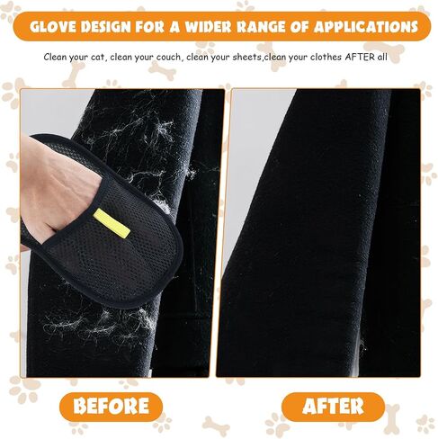 6 Pcs Pet Double Sided Grooming Gloves,Static Removal Gloves for Pet Hair,Multi-Function,For Washing,Hair Removal,Beauty,Bed Sheets,Sofa,Clothes,Suitable for Cats and Dogs in Saudi Arabia
