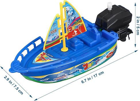ألعاب القوارب البلاستيكية من Toyvian Kids: 6 مساءً ، سيارات الأولاد ، قم بتشغيل ألعاب القوارب لألعاب أحواض الاستحمام - ألعاب حوض الاستحمام - قوارب السرعة على مدار الساعة لحوض سباحة في الهواء الطلق - لون عشوائي. in Kuwait