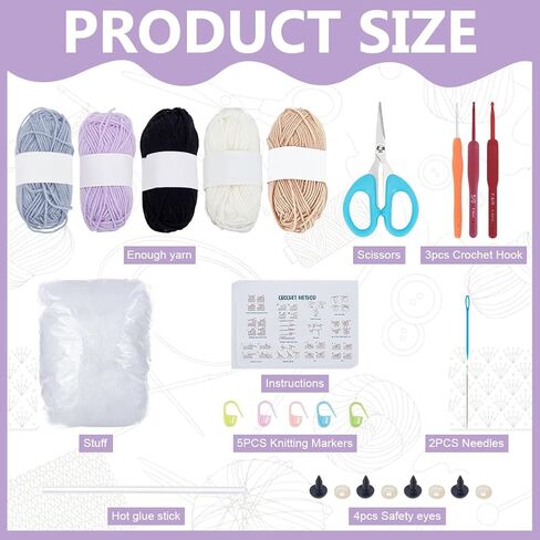 Origach 4 PCS Halloween Ghost و Mini Pumpkin Crochet Kit للمبتدئين ، مجموعة الكروشيه DIY للبالغين ، مجموعة مفاتيح الكروشيه الكاملة مع تعليمي فيديو خطوة بخطوة لتجمعات الحفلات الهالوين in Kuwait