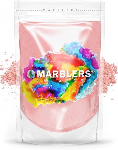 Marblers Pink Mica Powder Colorant [Pale Pink] 3oz (85g) | درجة التجميل | صبغة راتنج الايبوكسي | صبغة | غير سامة ، نباتي ، خالي من القسوة | لمعان الشفاه ، الأظافر ، زبدة الجسم | قنبلة حمام وشمعة وصابون in Kuwait