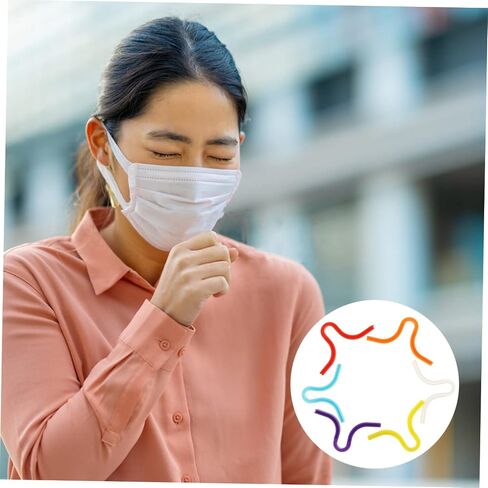 Gadpiparty 6Pcs Silicone Fog Nose Bridge Strips Comfortable Mask Accessories for Glasses Lightweight and Easy to Install Protects Against Blurred Suitable for Adults in Saudi Arabia