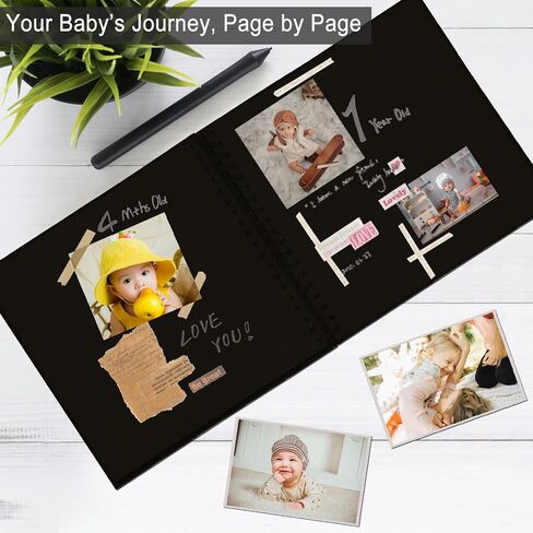 DIY Scrapbook Album 7x7 Inch, Hardcover Kraft Paper Scrap Book Photo Album, Blank Page Memory Scrap Book for DIY Crafts, Traveling, Wedding, Anniversary, Birthday, 40 Pages (20 Sheets), Khaki in Saudi Arabia