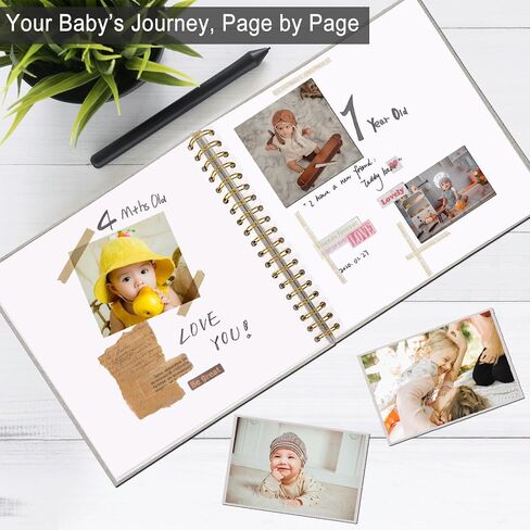 8 x 8 Inch Scrapbook Photo Album, Hardcover Kraft White Pages Arch Window Photo, Memory Book Linen Cover for Photos, Scrapbook Albums for Travel, Wedding Anniversary Christmas Baby 40 Pages, Beige in Saudi Arabia
