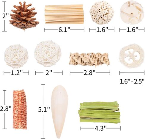 40 PCS Bird Parrot Toys ، لعبة علف الطيور الطبيعية للكوكاتيل ، طيور الحب ، الببغاء ، الببغاء الصغير إلى المتوسط in Kuwait