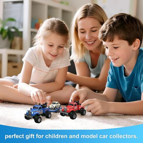 MOONTOY 1:64 Scale Mini Alloy Truck RC Car with LED Lights, 2.4Ghz Remote and App Control Toy Car, 3-Speed Adjustment Pocket Toy Car for Kids 4-8 Years and Adults (Red) in Kuwait