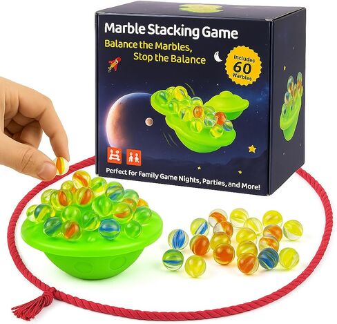 Wobble Ball Marble Balance Game for Kids & Adults – Exciting Family Challenge and Fun Party Game with 60 Marbles, Great Gift for Holidays and Birthdays, Ages 8+, 1–4 Players in Saudi Arabia