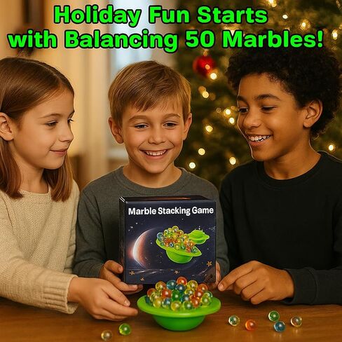 Wobble Ball Marble Balance Game for Kids & Adults – Exciting Family Challenge and Fun Party Game with 60 Marbles, Great Gift for Holidays and Birthdays, Ages 8+, 1–4 Players in Saudi Arabia