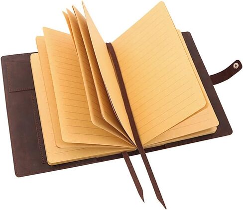 First Layer Leather A5 Notebook Leather Diary Buckle Leather Notepad Texture Notebook in Saudi Arabia