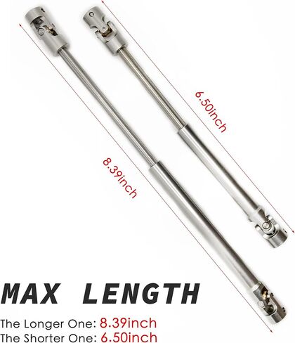 VICRAZZE 112-165mm and 138-213mm Stainless Steel Drive Shaft for 1/10 RC Crawler Traxxas TRX6 Axial SCX10 Wraith Capra D90 TF2 Redcat GEN8 in Saudi Arabia