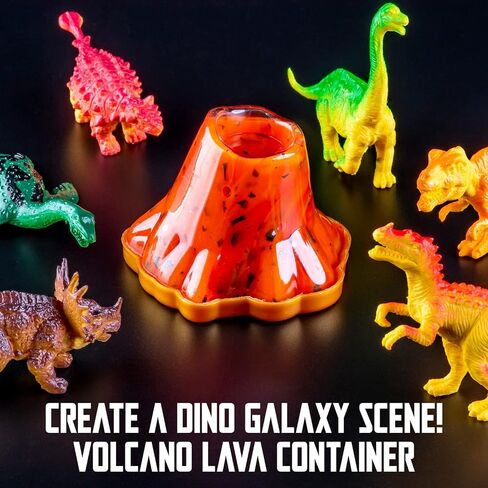 Original Stationery Dinosaur Galaxy Slime Kit for Boys - Multicolor, Galaxy Style - Glow-in-The-Dark Glitter Slime for Kids with Dinosaur Toys, Boy Toy & Birthday Gift in Saudi Arabia