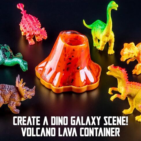 Original Stationery Dinosaur Galaxy Slime Kit for Boys - Multicolor, Galaxy Style - Glow-in-The-Dark Glitter Slime for Kids with Dinosaur Toys, Boy Toy & Birthday Gift in Saudi Arabia